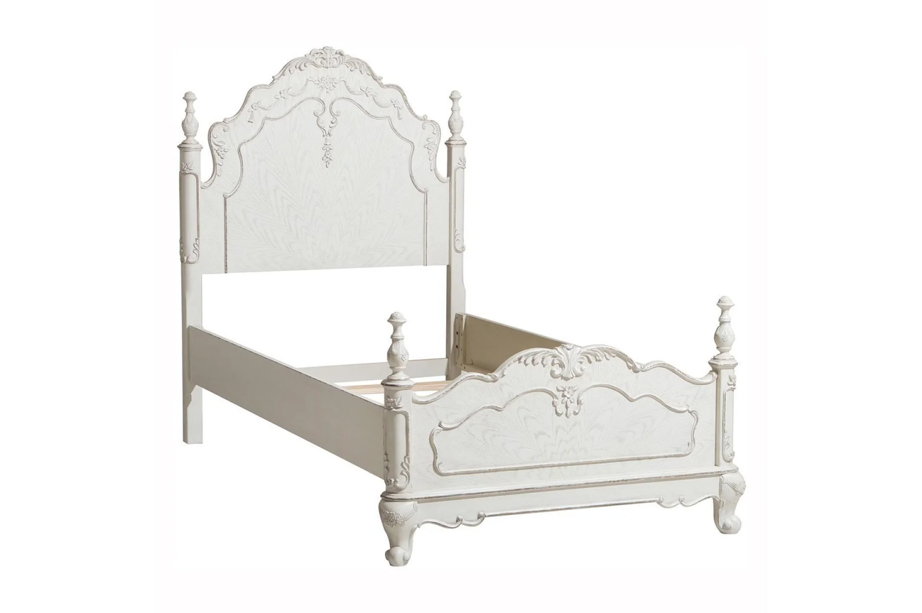 Cinderella Antique White Panel Bedroom Set - Image 3