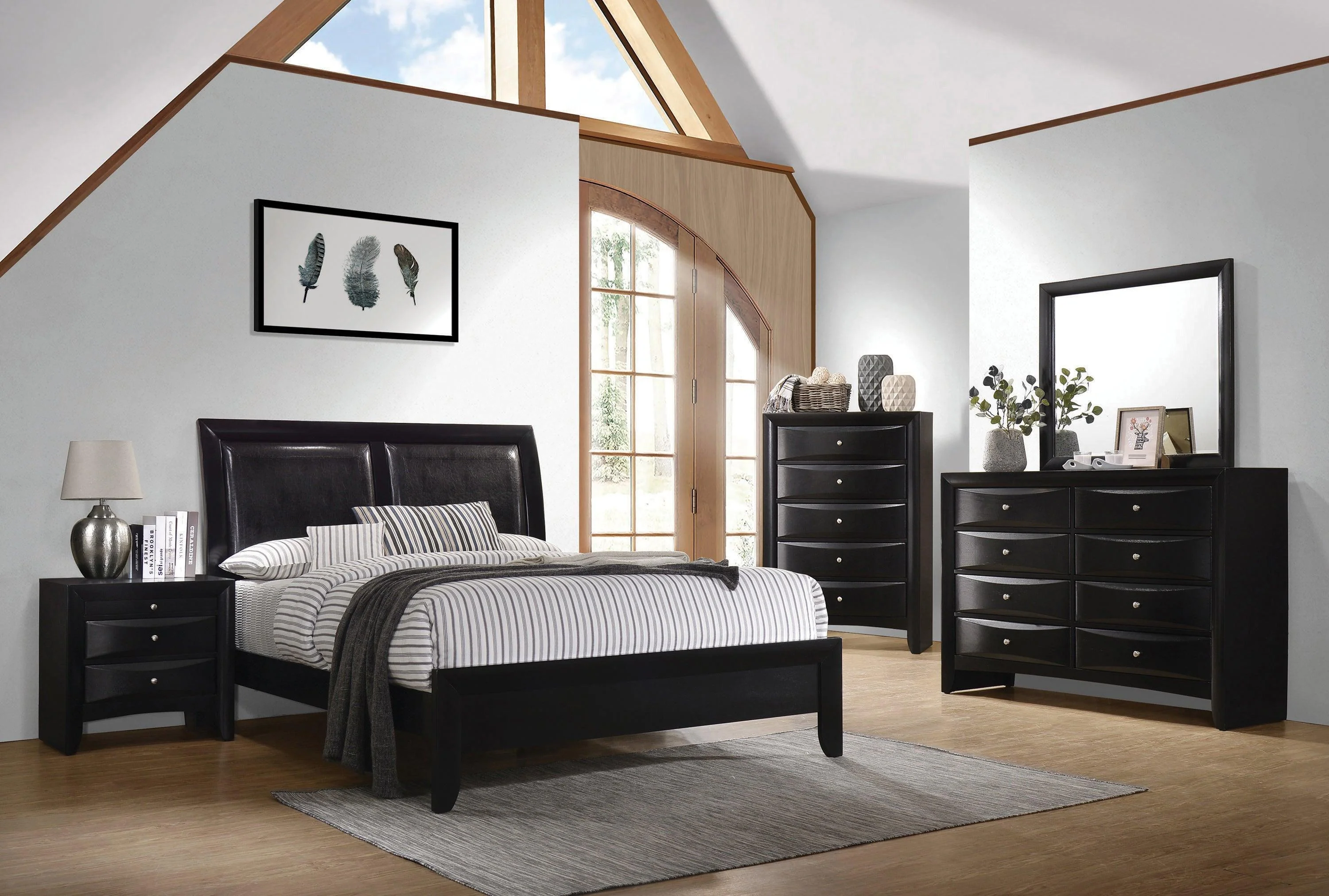 Briana Rectangular 8 Drawer Dresser Black - Image 3