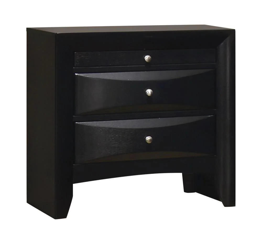 Briana Rectangular 2 Drawer Nightstand Black - Image 2