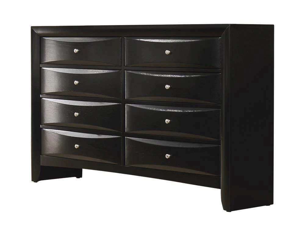 Briana Rectangular 8 Drawer Dresser Black - Image 2