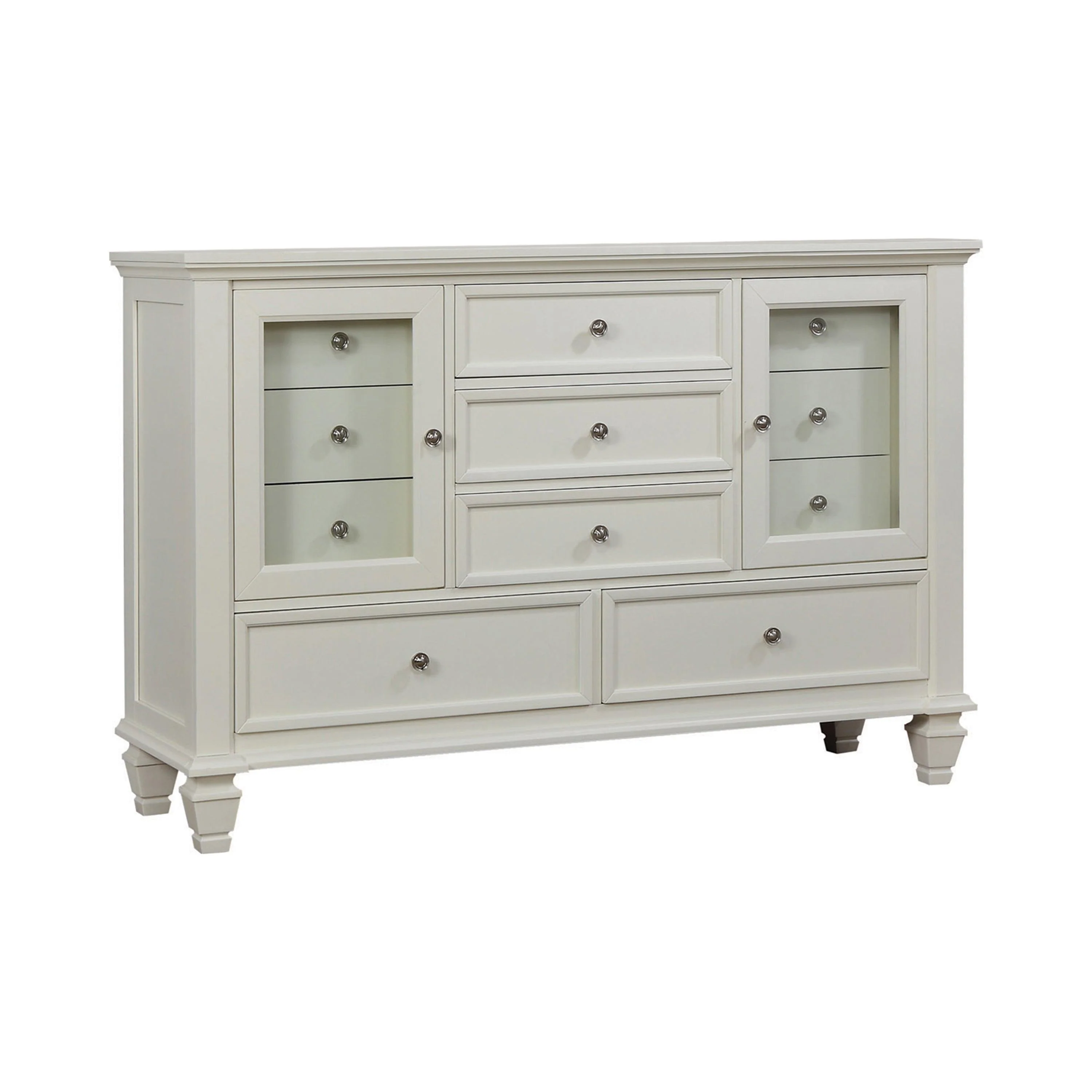Sandy Beach Queen Panel Bed With High Headboard White - Image 3