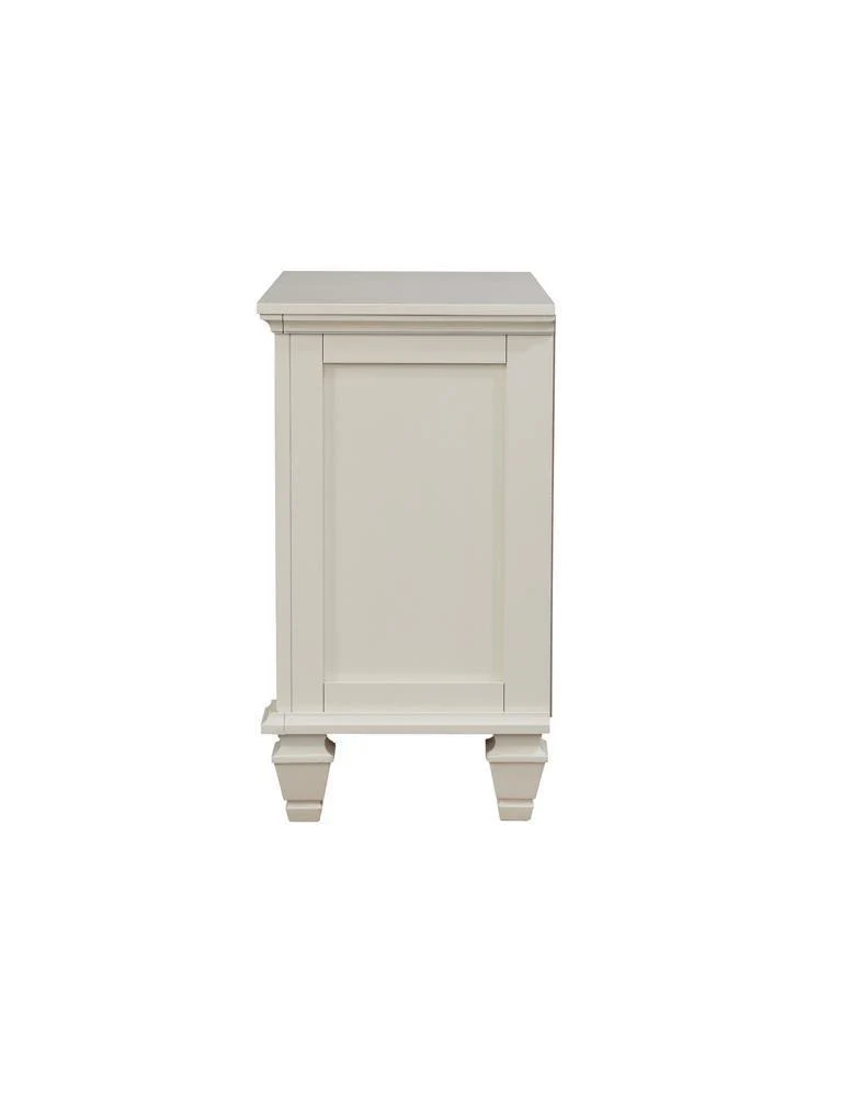 Sandy Beach 3 Drawer Nightstand White - Image 3