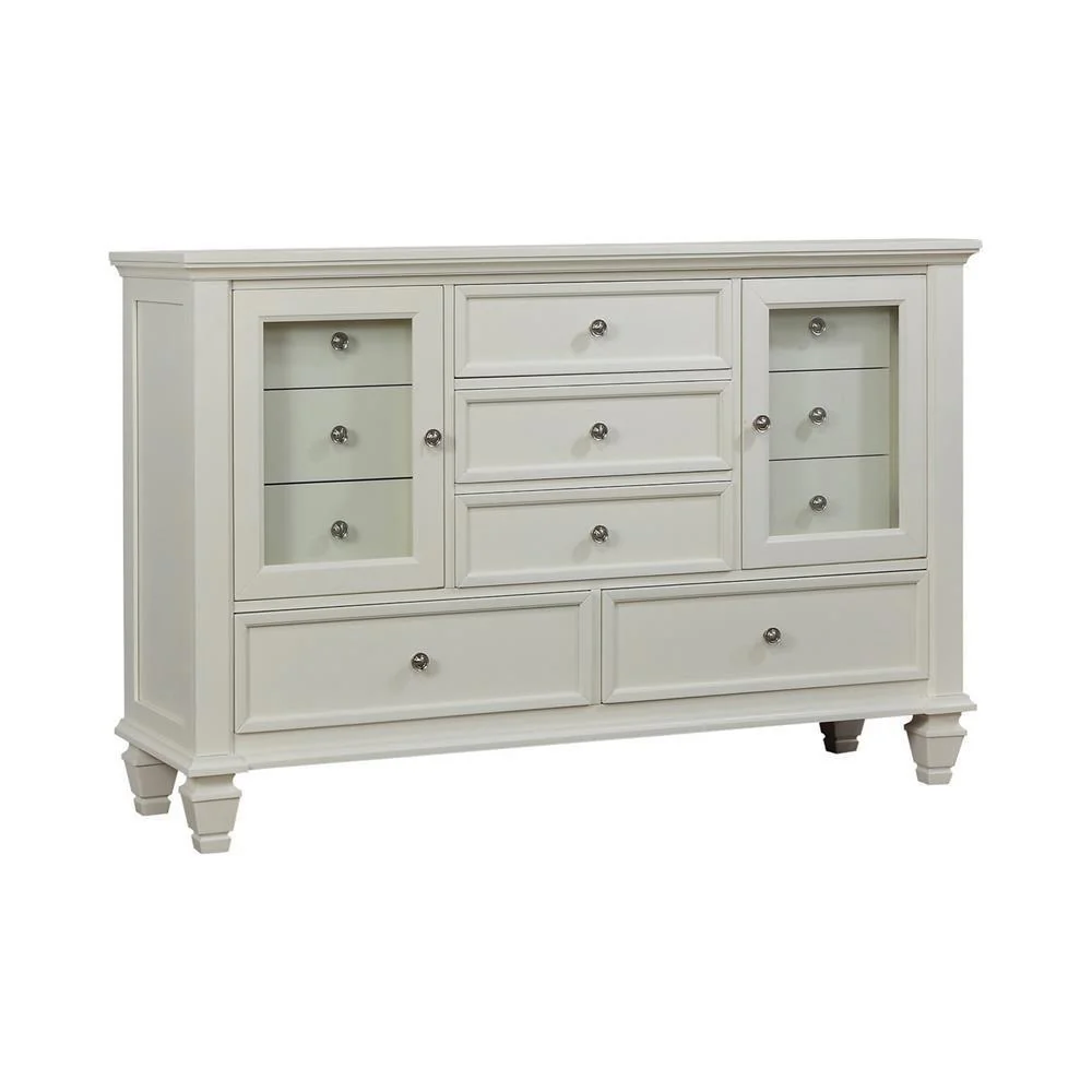 Sandy Beach 11 Drawer Rectangular Dresser White - Image 1
