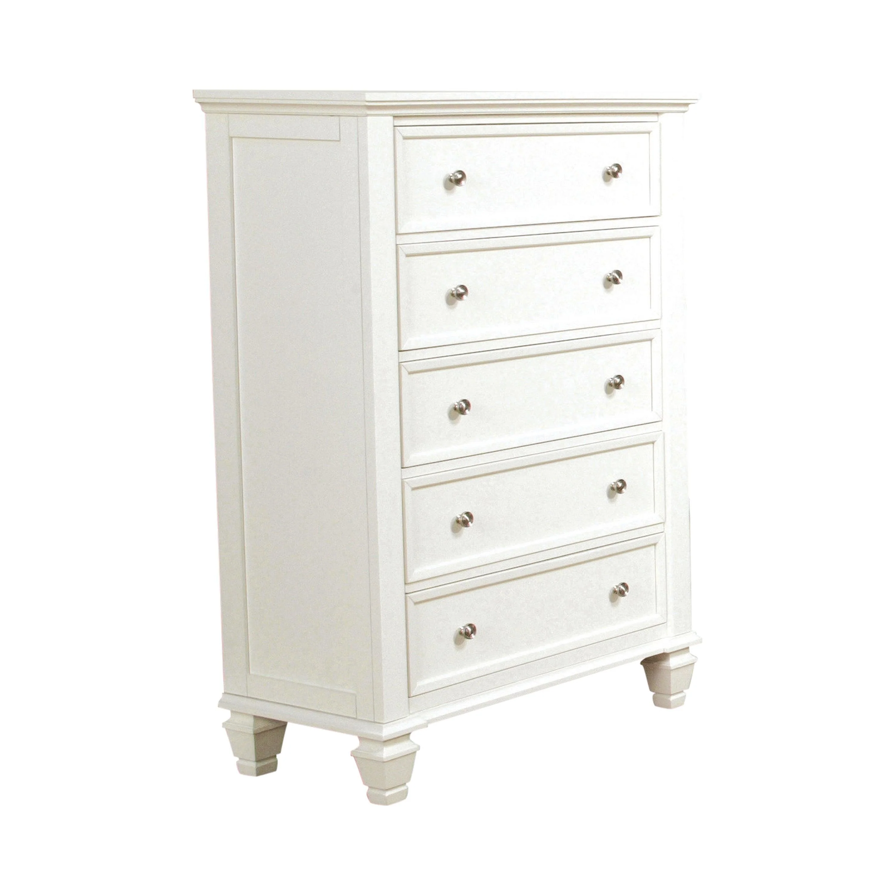 Sandy Beach 8 Drawer Man’s Chest Storage White - Image 2