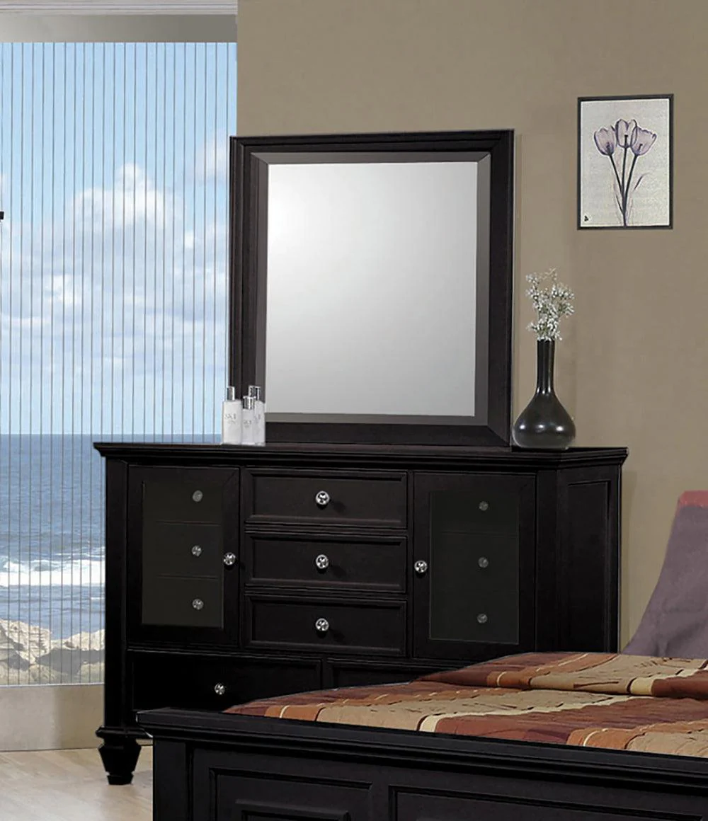 Sandy Beach Vertical Dresser Mirror Black - Image 1