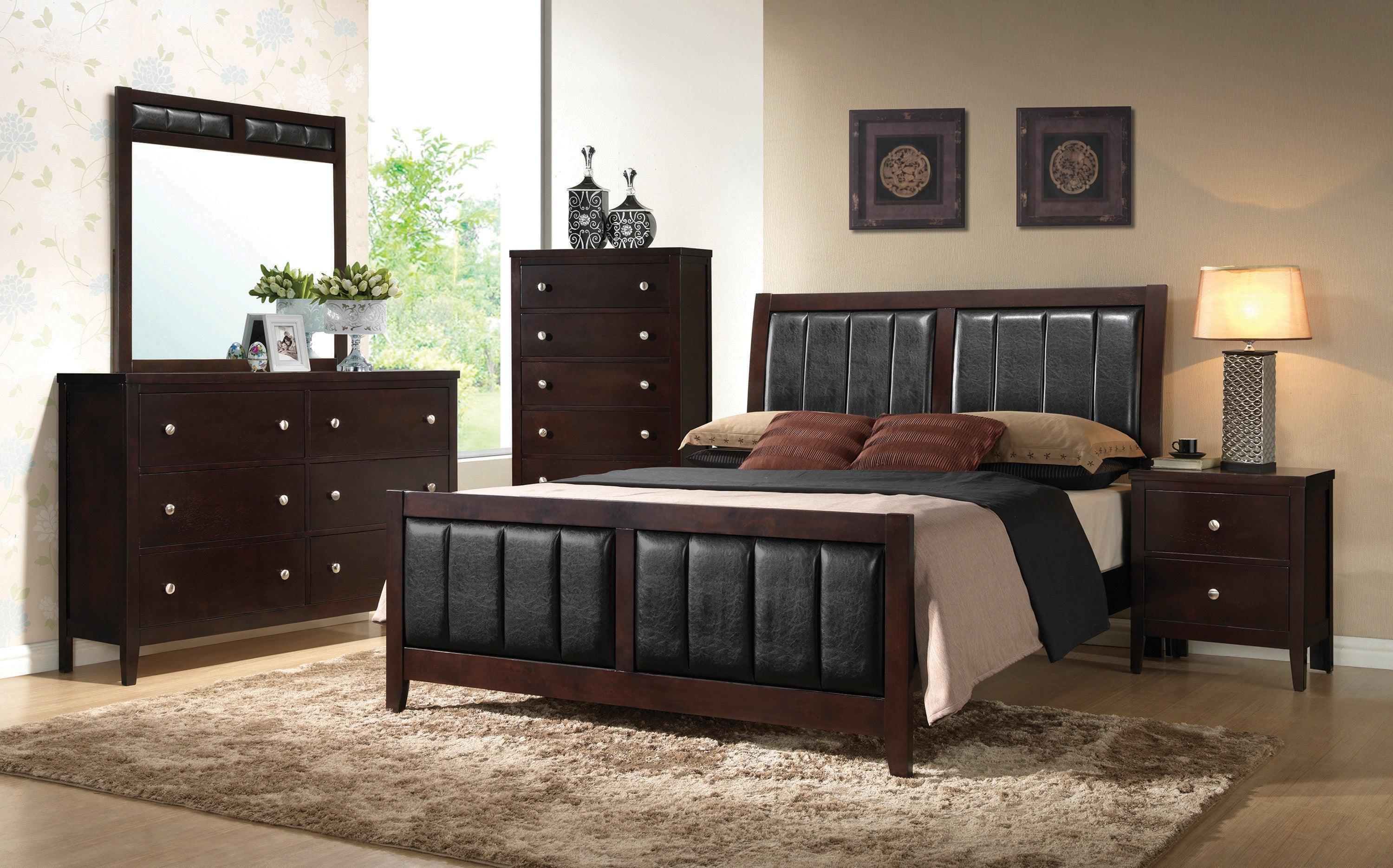 Carlton Upholstered Rectangular Mirror Cappuccino - Image 3