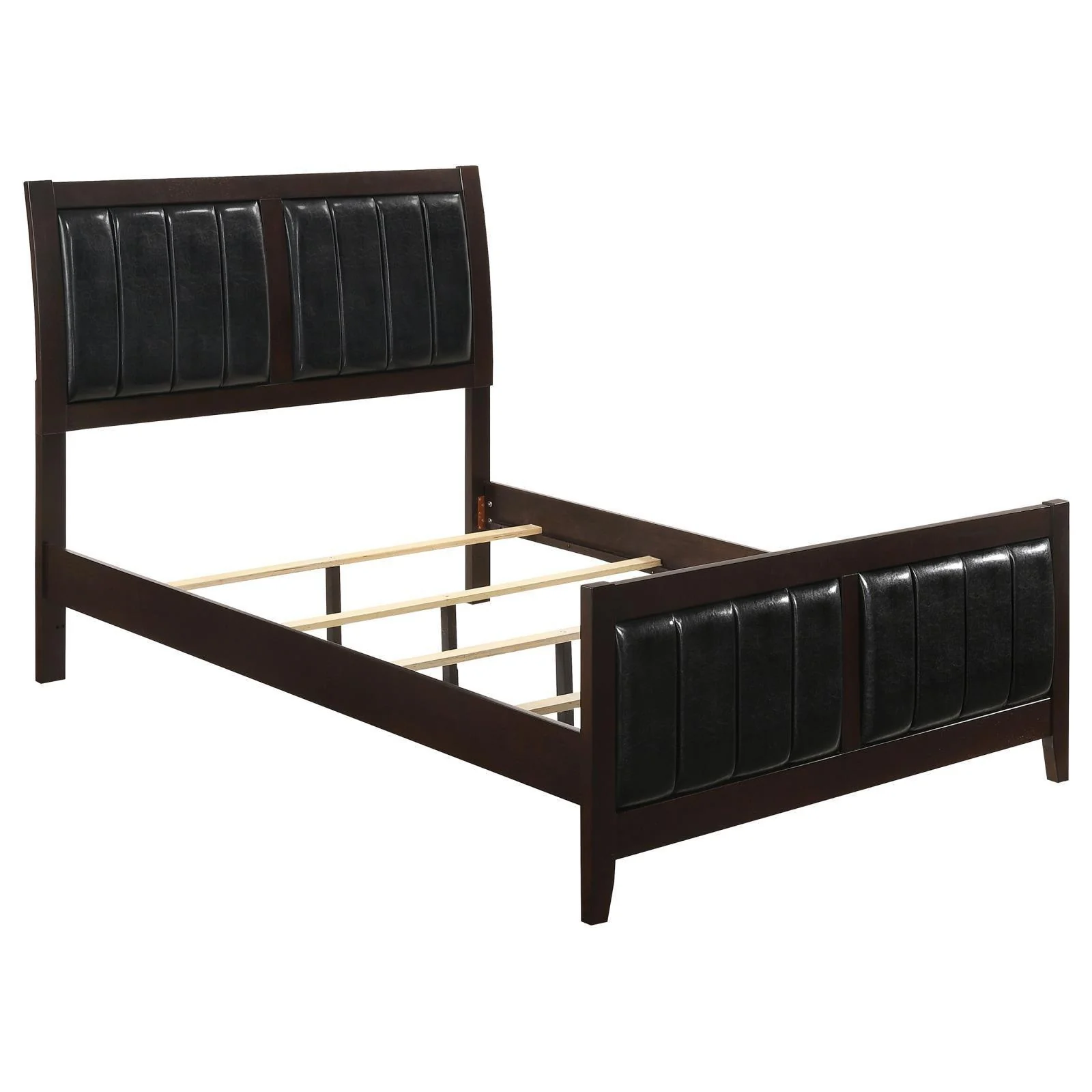 Carlton Queen Upholstered Bed Cappuccino Black - Image 3