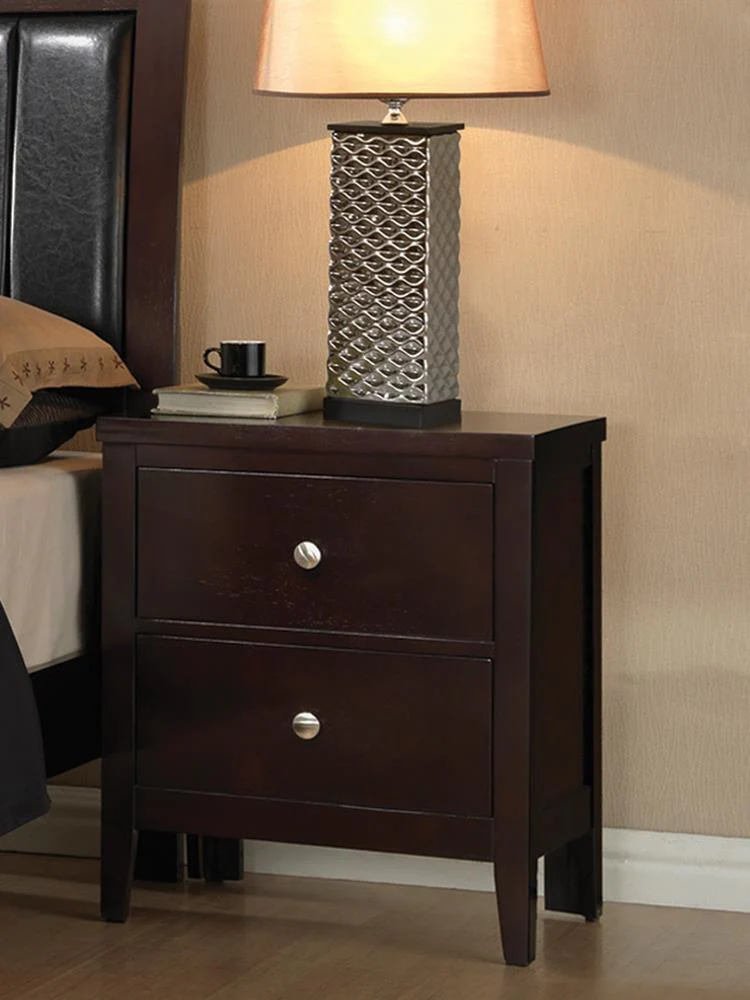 Carlton 2 Drawer Rectangular Nightstand Cappuccino - Image 1