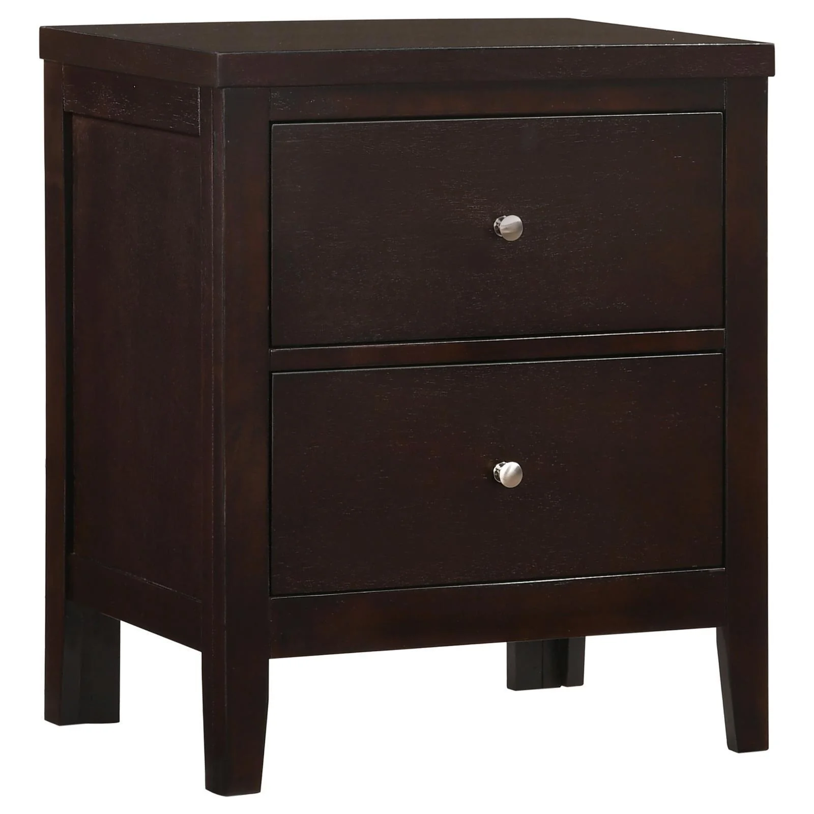 Carlton 2 Drawer Rectangular Nightstand Cappuccino - Image 2