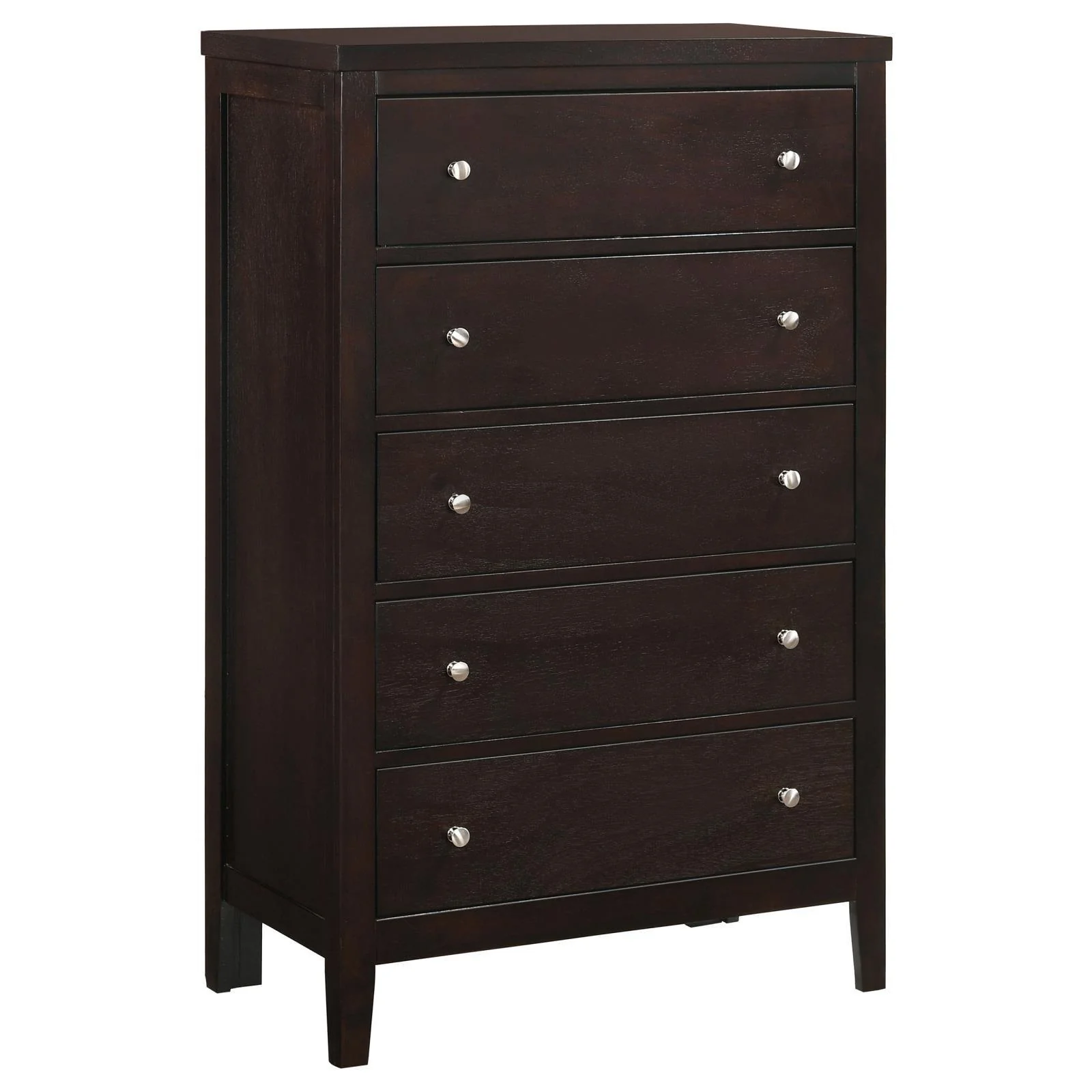 Carlton 5 Drawer Rectangular Chest Cappuccino - Image 2