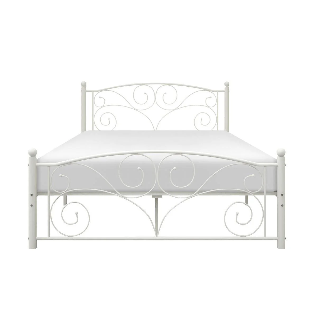 Pallina White Platform Full Bed - Image 1