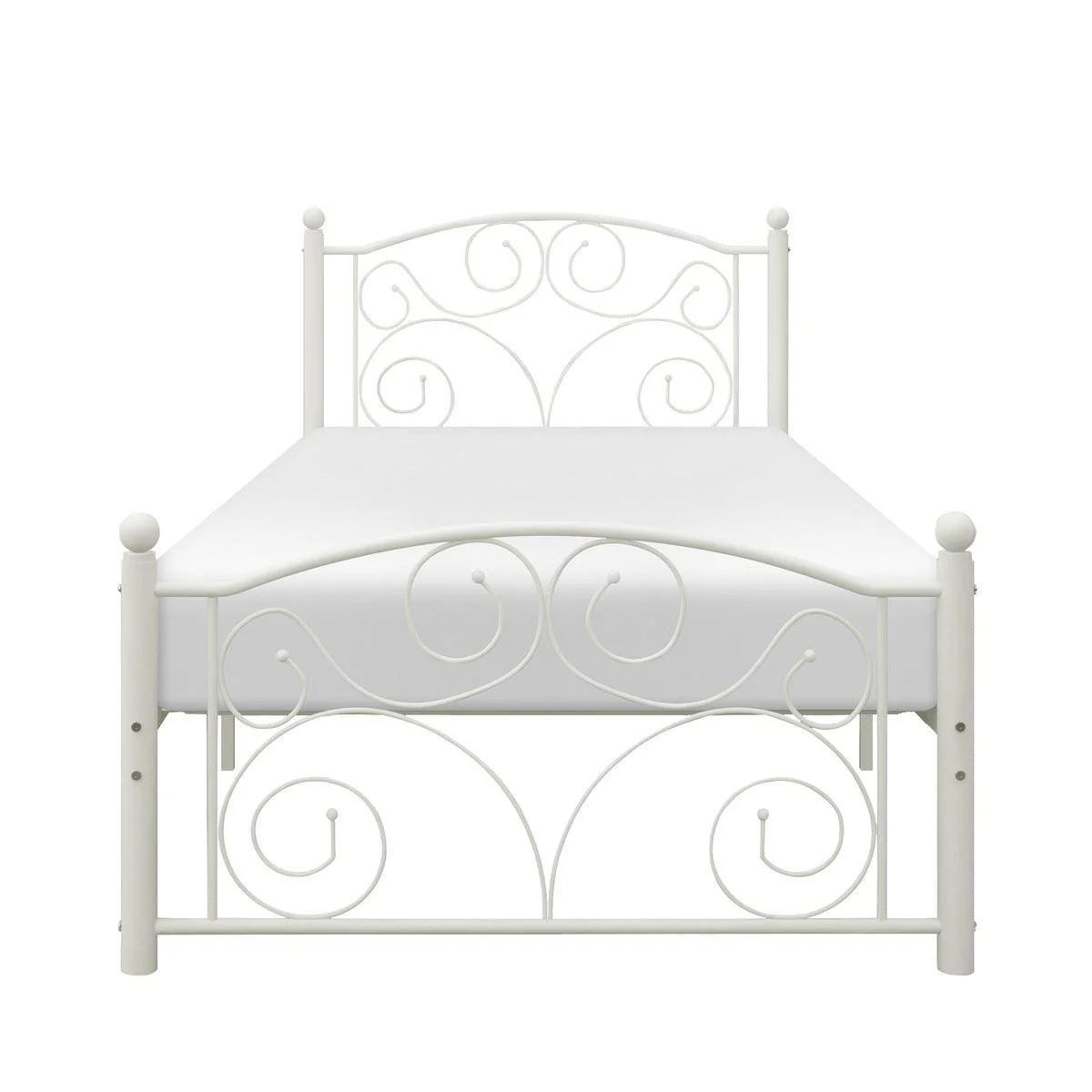 Pallina White Platform Twin Bed - Image 1