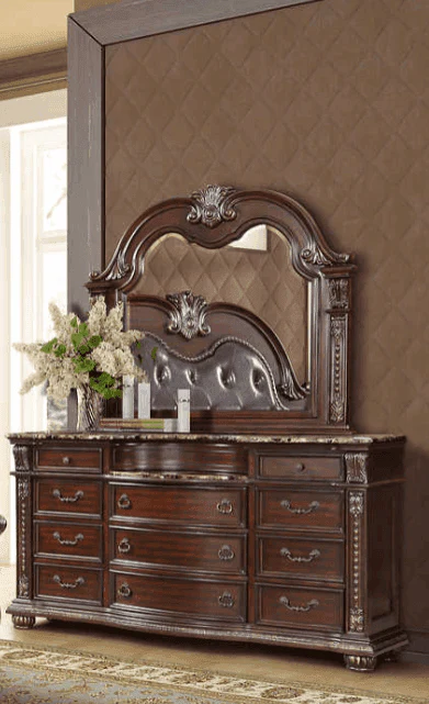 Castlefield Cherry Dresser & Mirror - Image 1