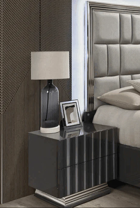 Mona Gray Nightstand - Image 1