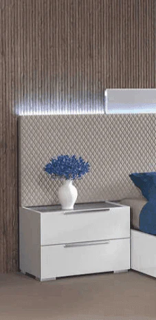 Fabiana White Nightstand - Image 1