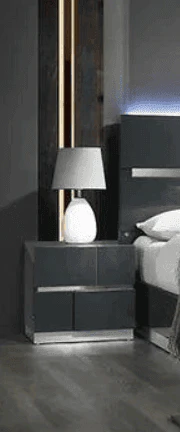 Verona Gray 2-Drawers Nightstand - Image 1