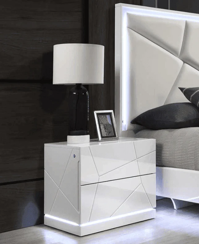 Lana White LED Nightstand - Image 1