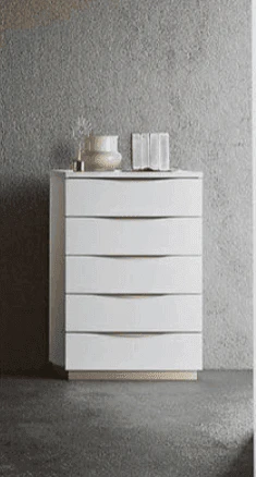 Kharma White 5-Drawers Chest - Image 1