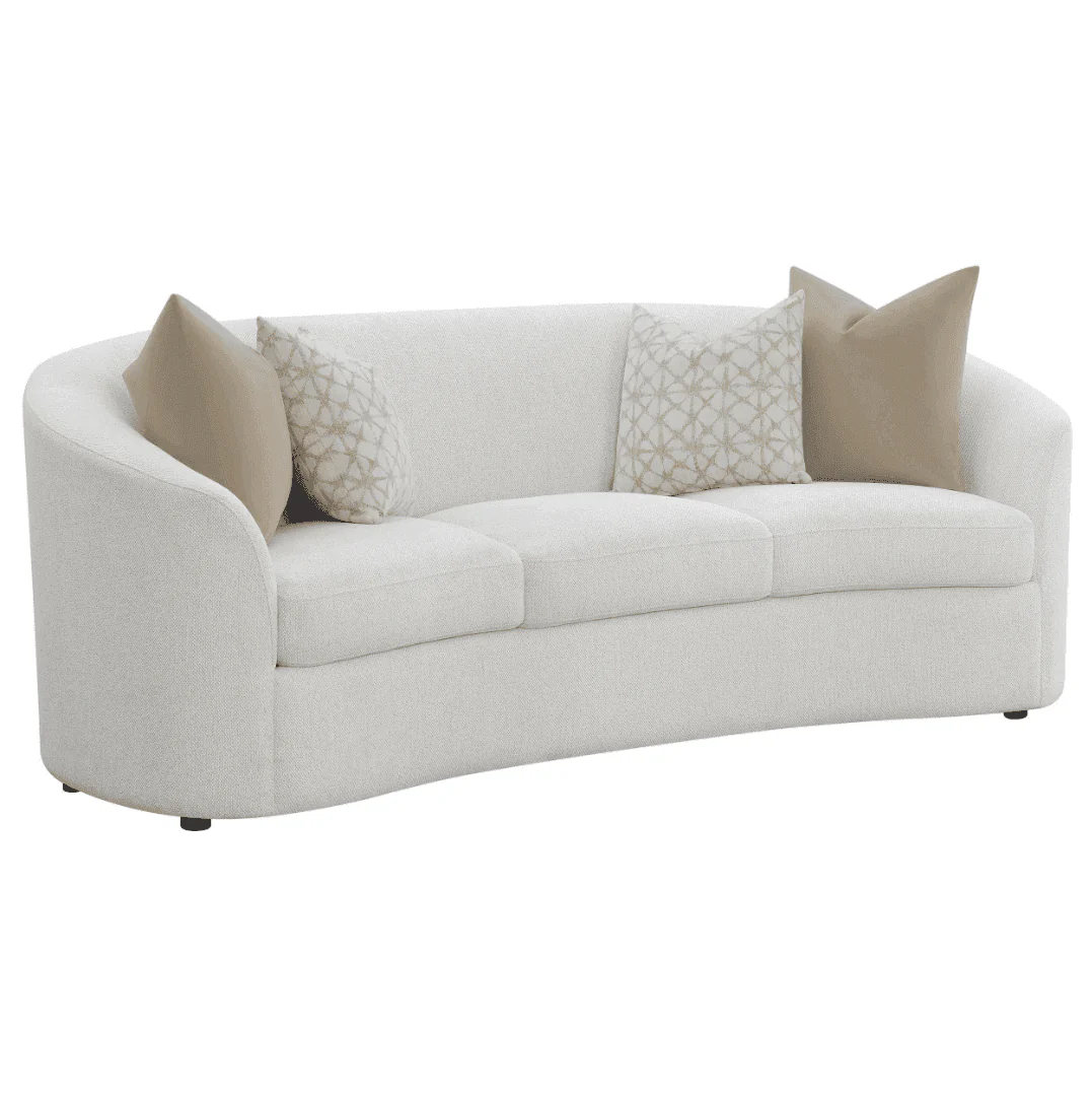 Rainn Upholstered Tight Back Sofa Latte - Image 3