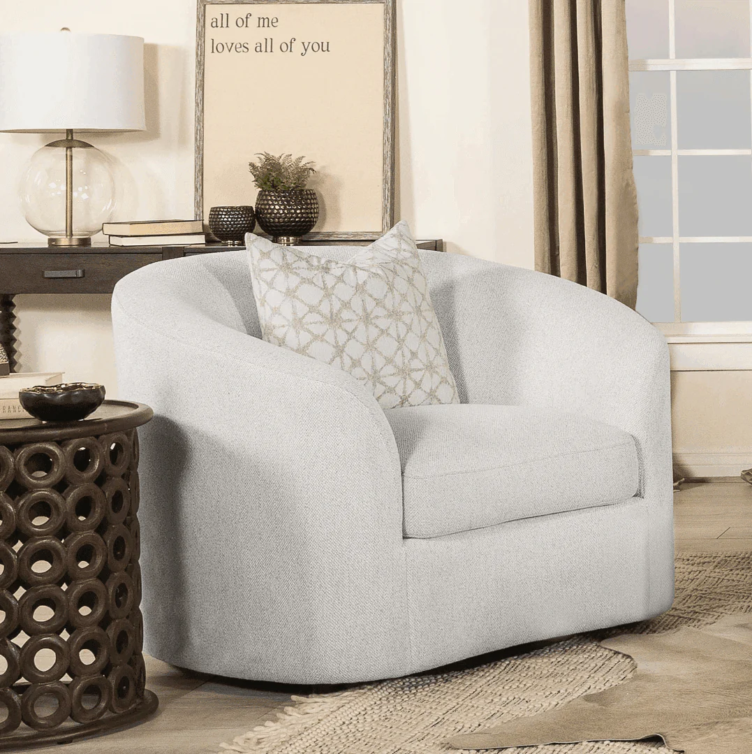Rainn Upholstered Tight Back Chair Latte - Image 1