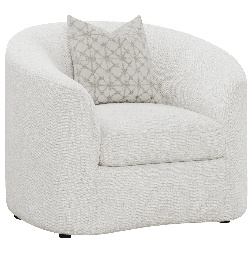Rainn Upholstered Tight Back Chair Latte - Image 2