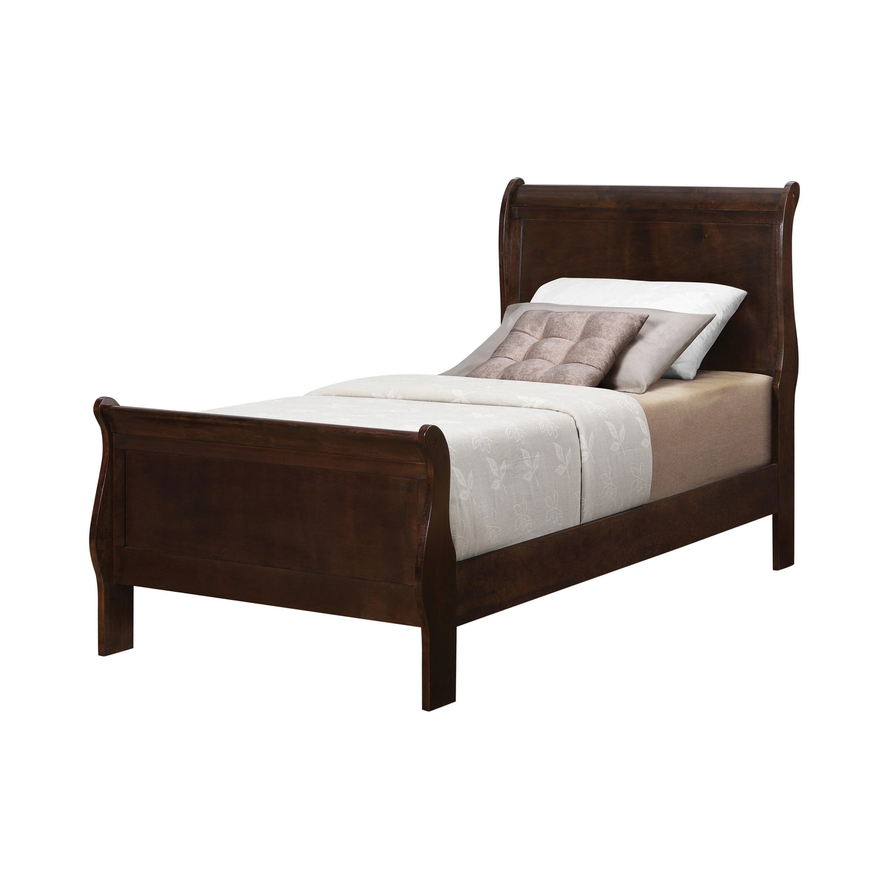 Louis Philippe Twin Panel Sleigh Bed Cappuccino - Image 2