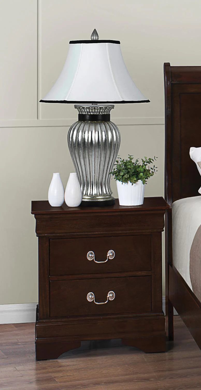 Louis Philippe 2 Drawer Nightstand Cappuccino - Image 1