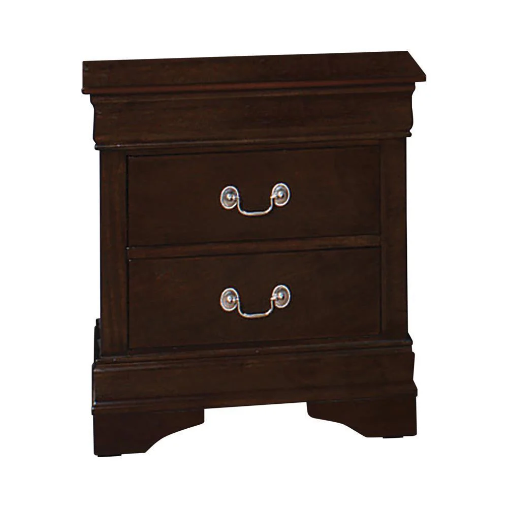 Louis Philippe 2 Drawer Nightstand Cappuccino - Image 2