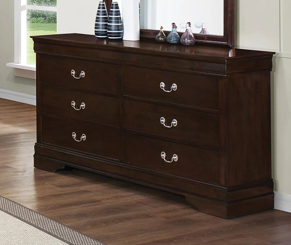 Louis Philippe 6 Drawer Dresser Cappuccino - Image 1