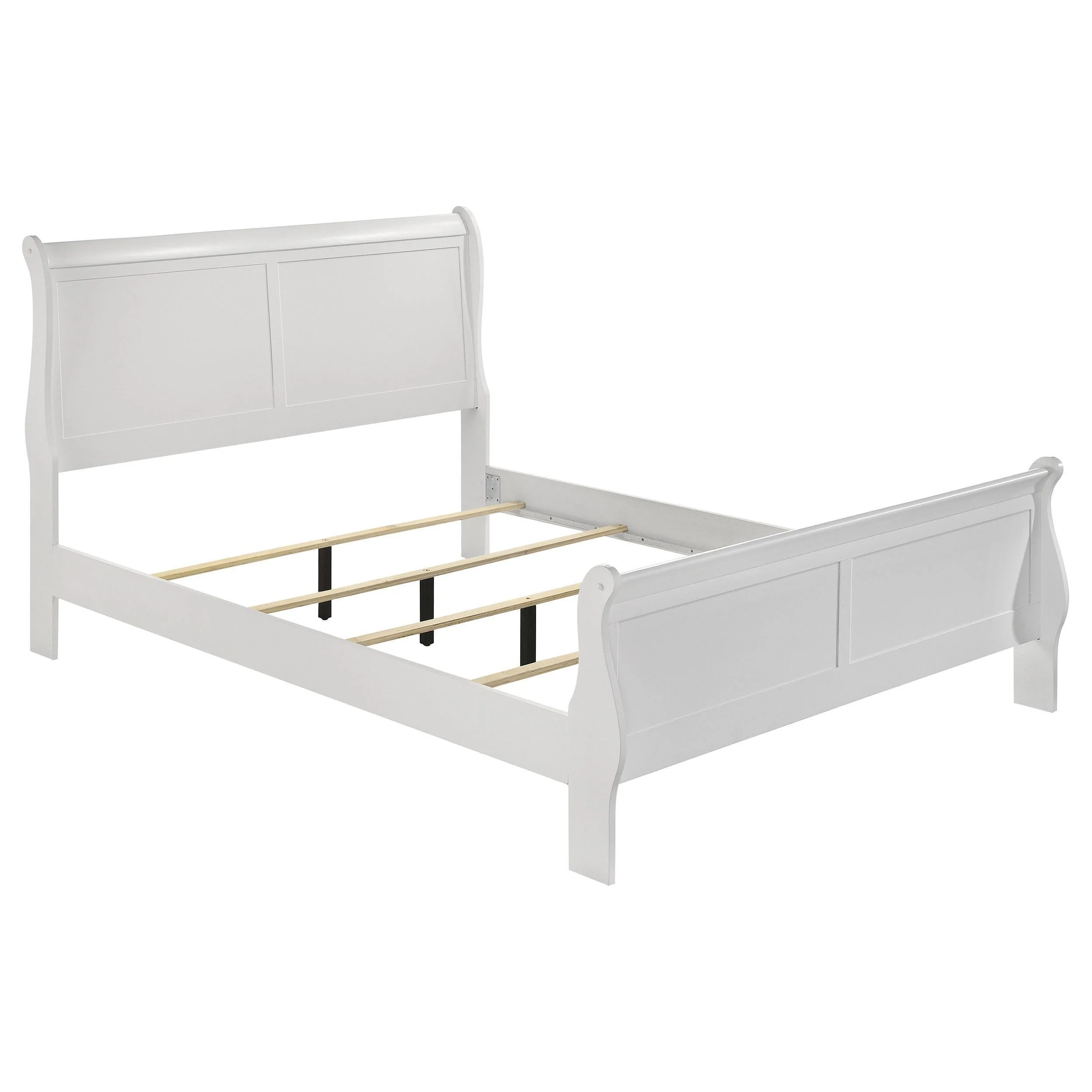 LOUIS PHILIPPE Louis Philippe 47-inch Queen Sleigh Panel Bed White 202441Q - Image 3