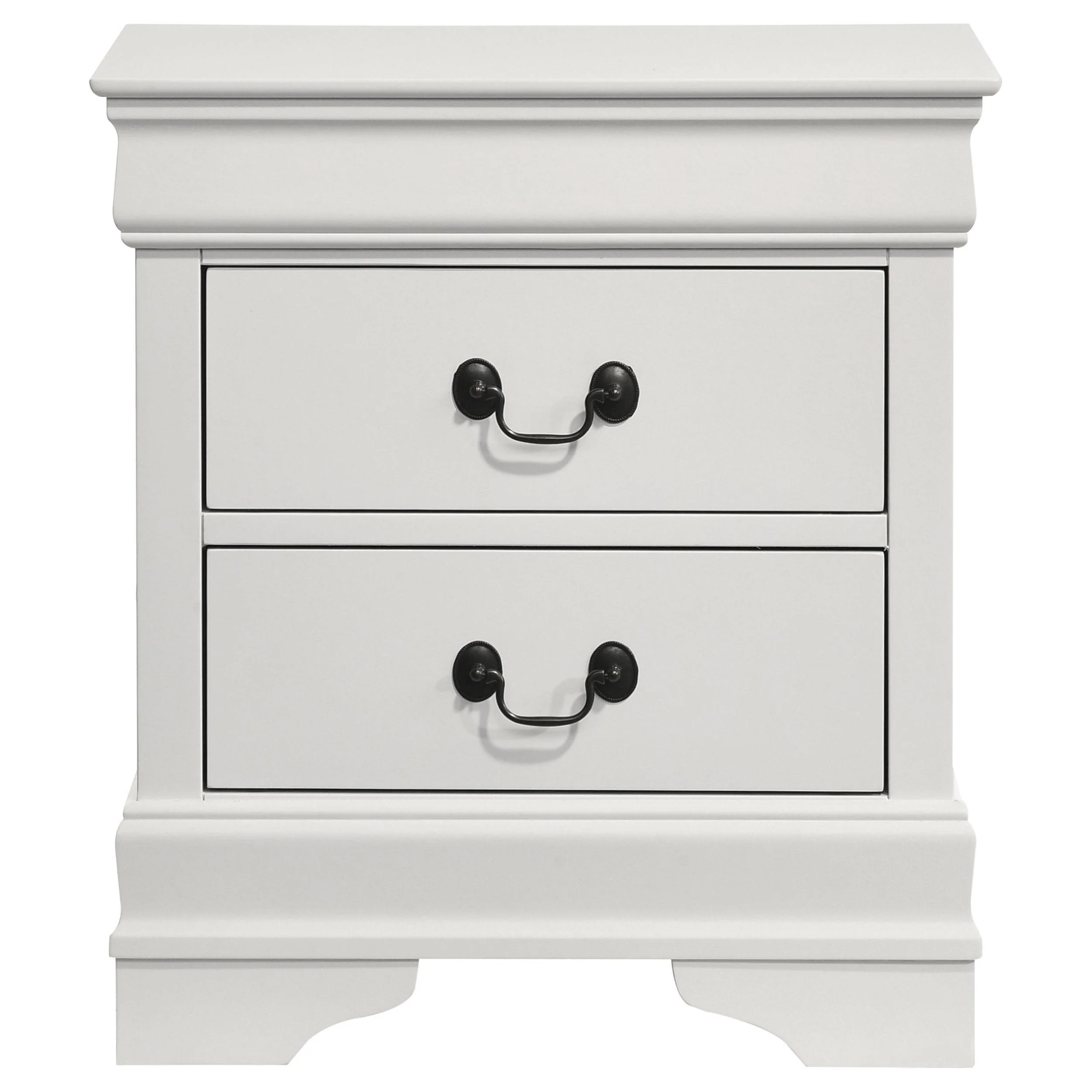 LOUIS PHILIPPE Louis Philippe 2-drawer Nightstand Bedide Table White 202442 - Image 3