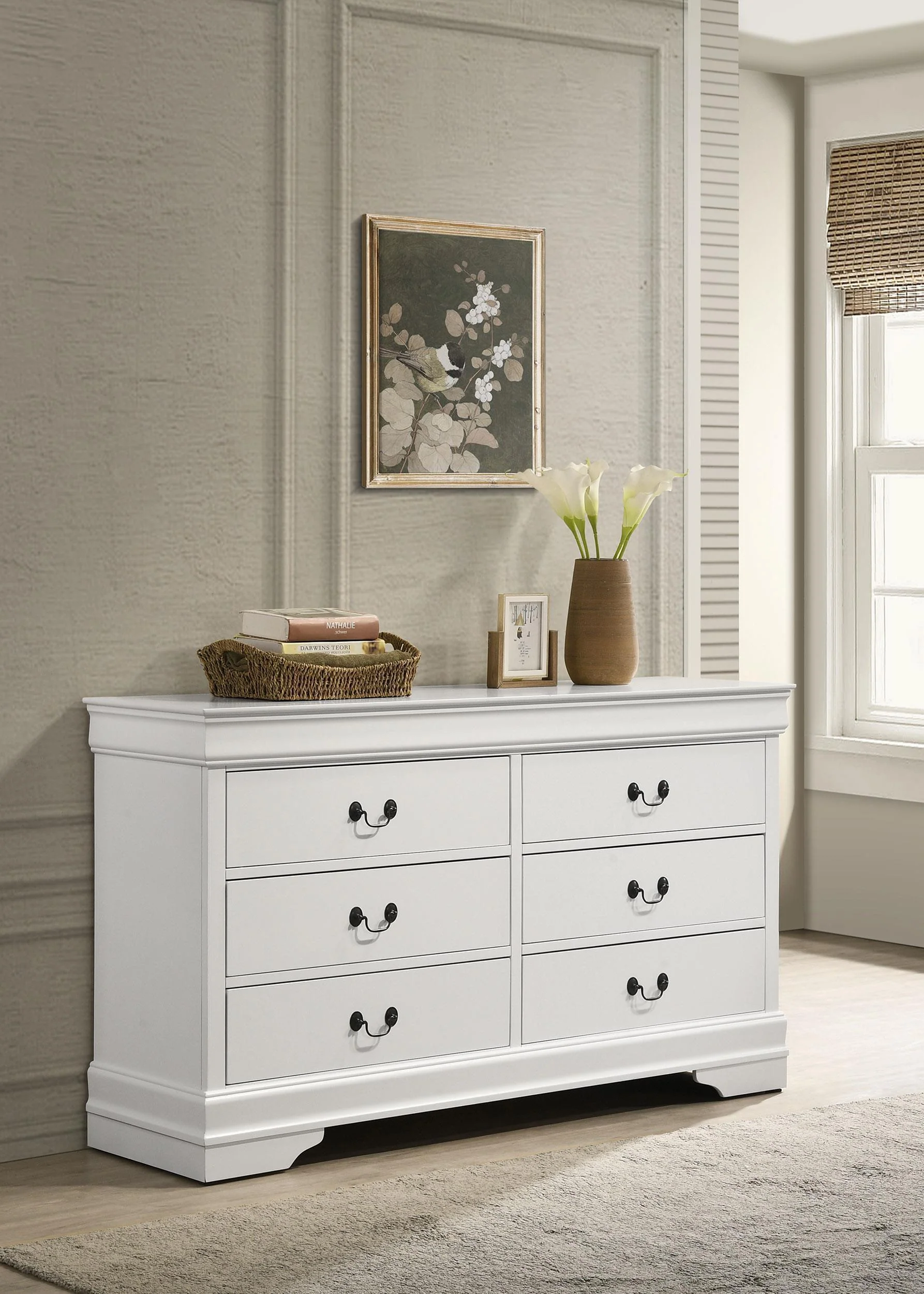 LOUIS PHILIPPE Louis Philippe 6-drawer Dresser White 202443 - Image 2