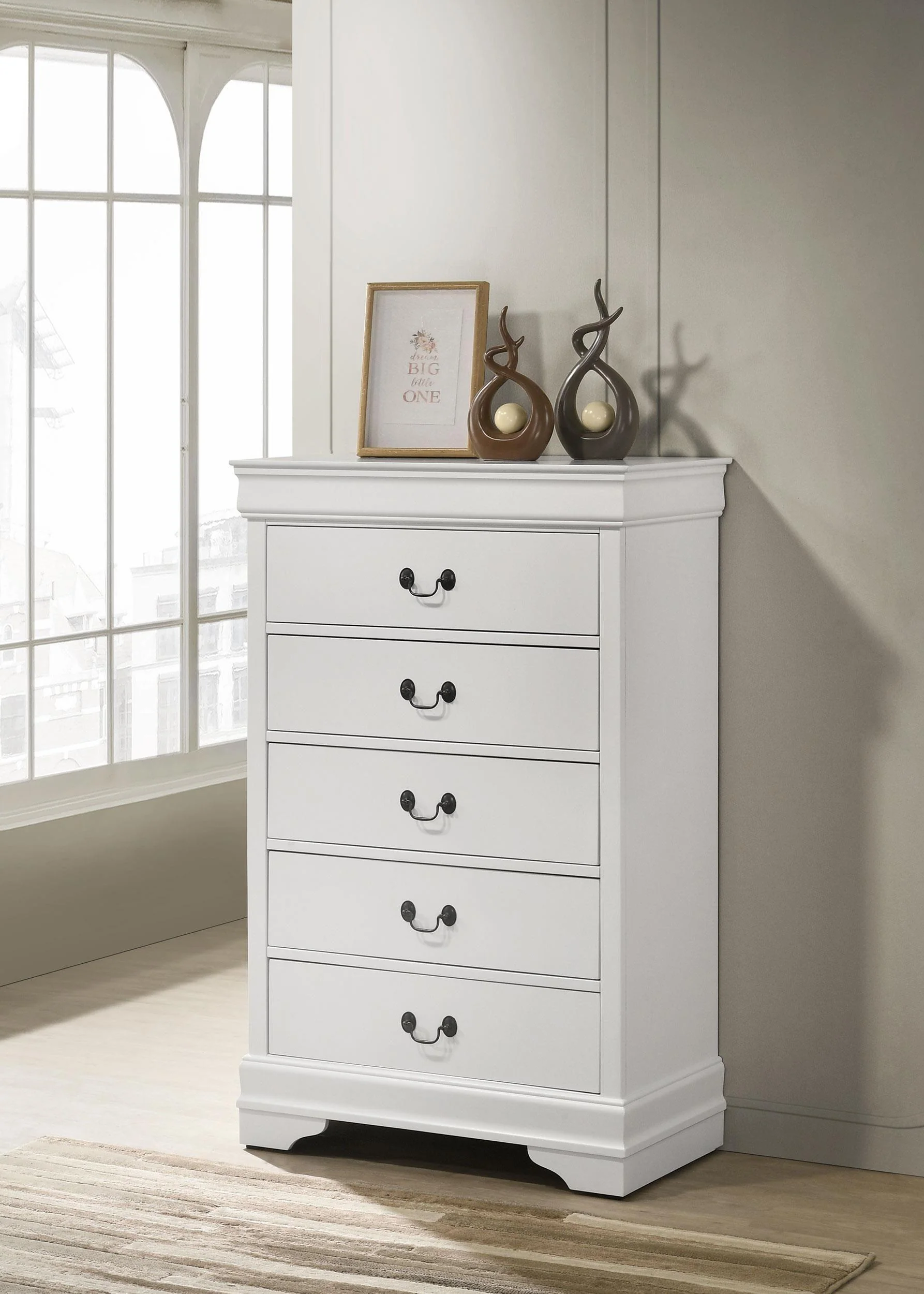 LOUIS PHILIPPE Louis Philippe 5-drawer Bedroom Chest White 202445 - Image 2