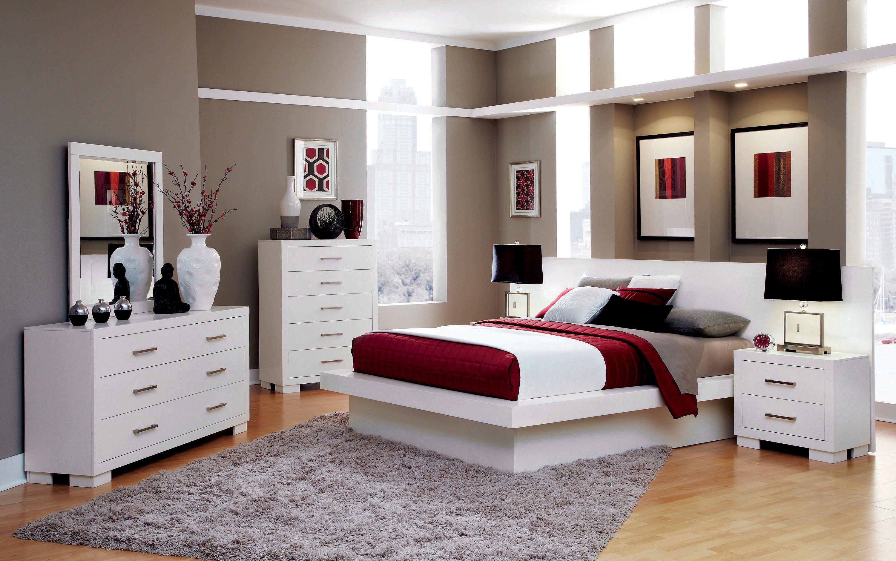 Jessica King Platform Bed With Rail Seating White - Image 2