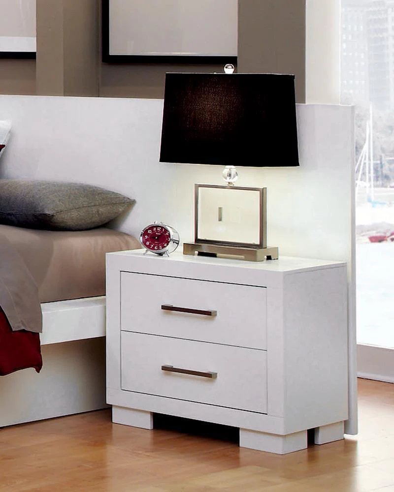Jessica 2 Drawer Nightstand White - Image 1