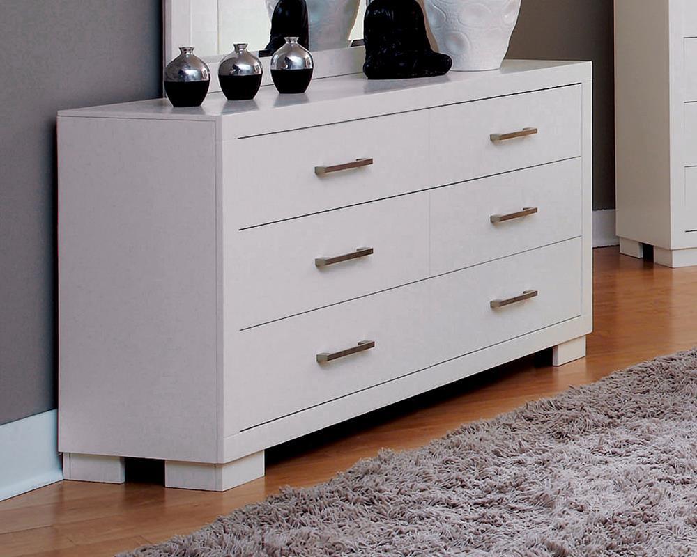 Jessica 6 Drawer Dresser White - Image 1