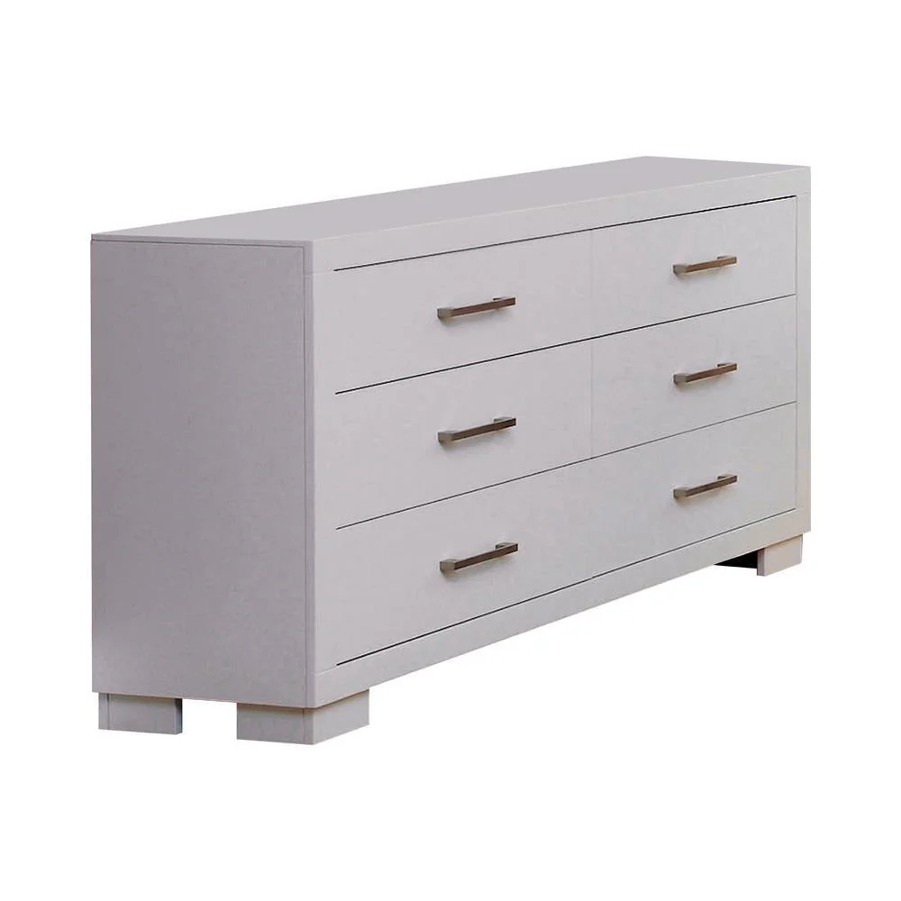 Jessica 6 Drawer Dresser White - Image 2