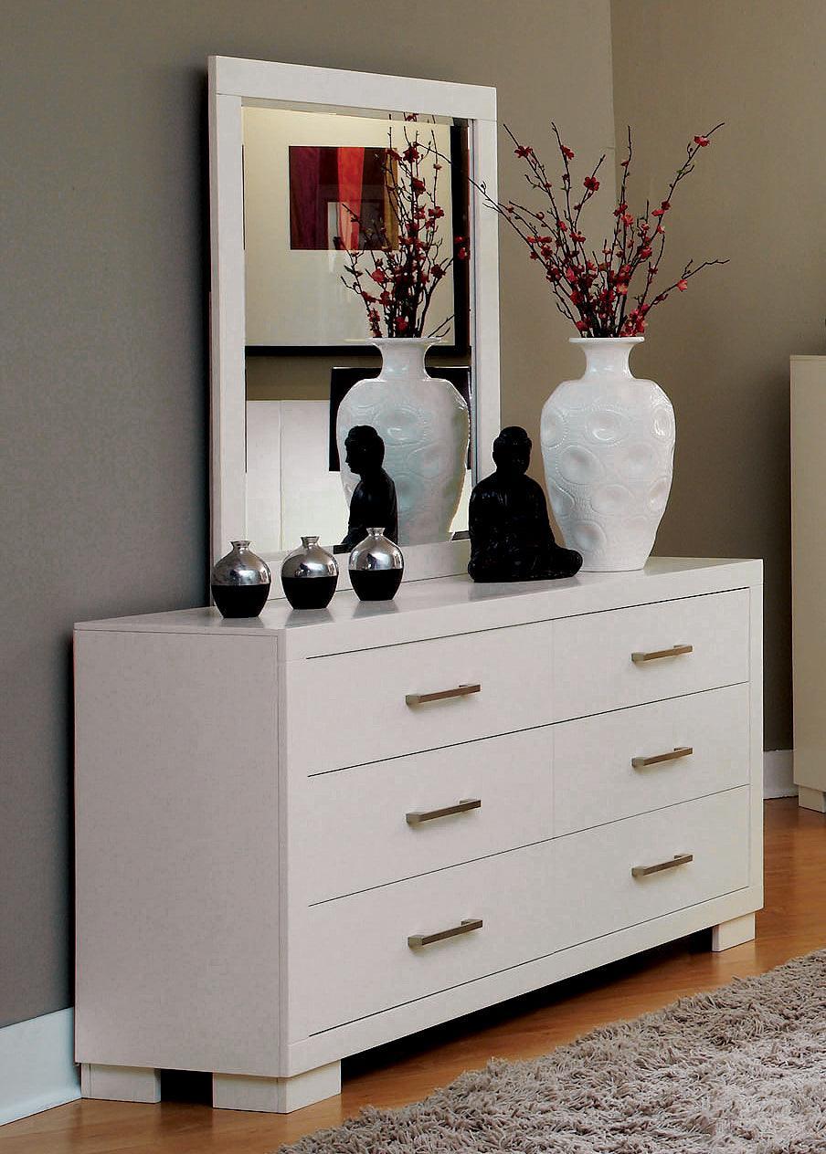 Jessica Rectangular Mirror White - Image 1