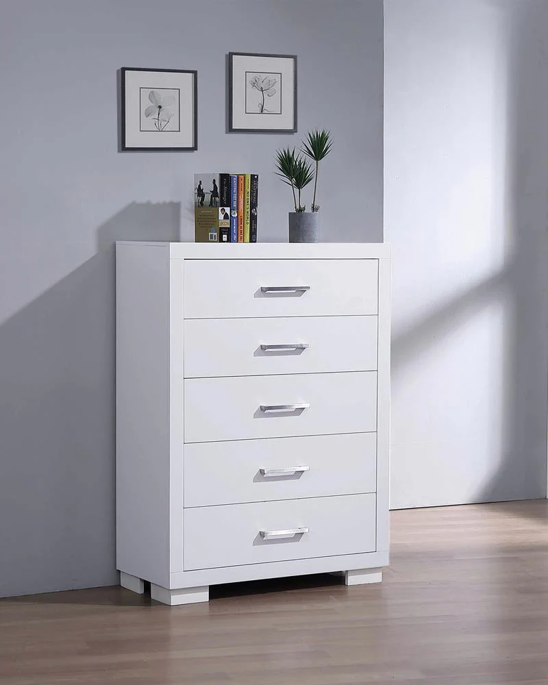Jessica 5 Drawer Chest White - Image 1