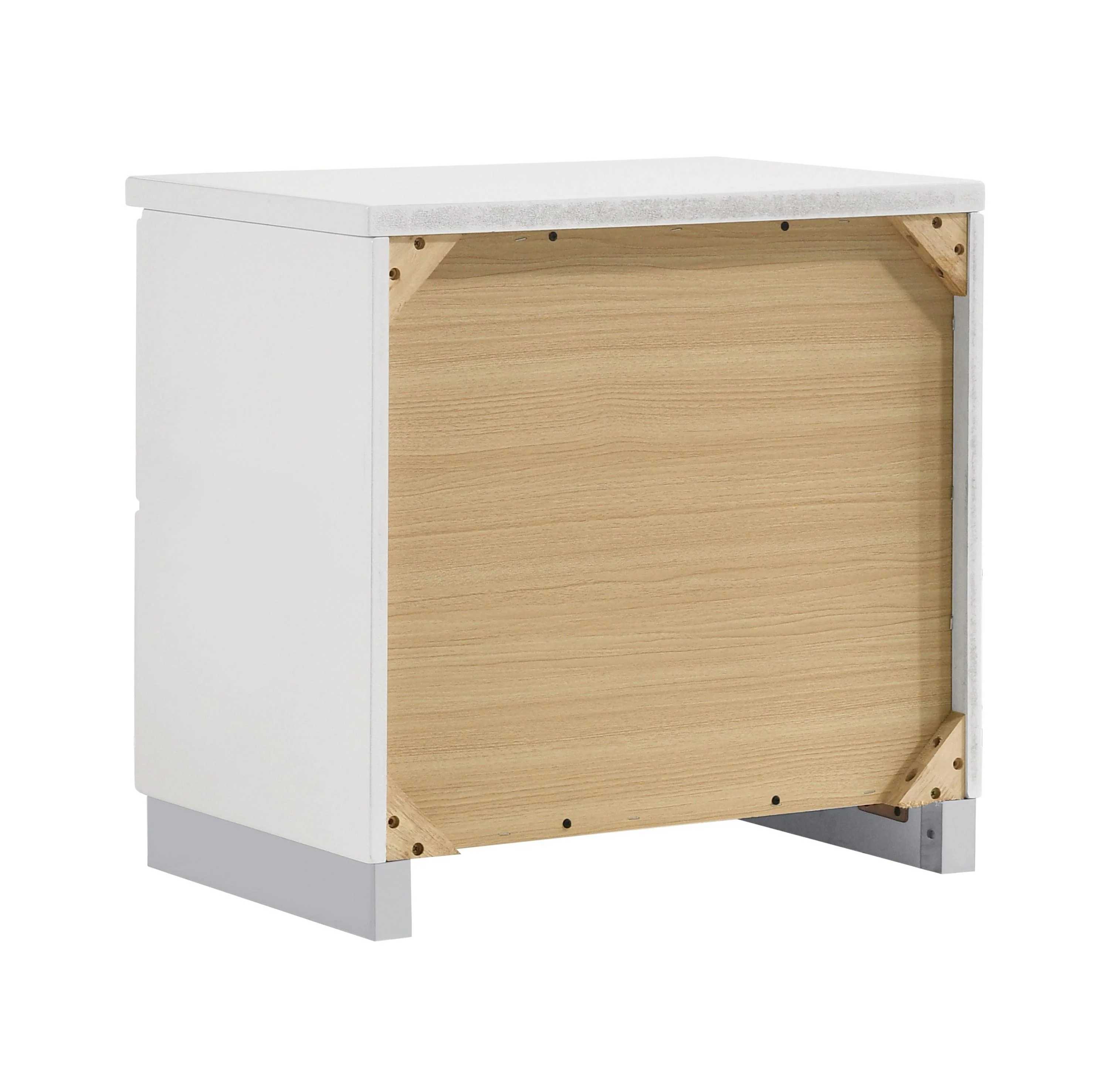 Felicity 2 Drawer Nightstand Glossy White - Image 2
