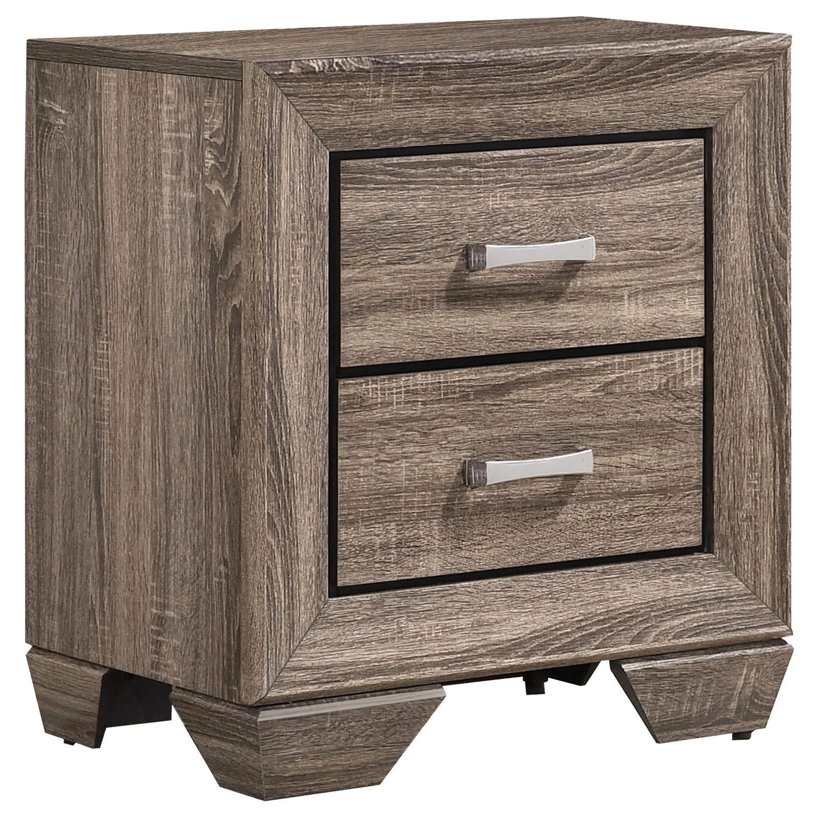 Kauffman 2 Drawer Nightstand Washed Taupe - Image 2