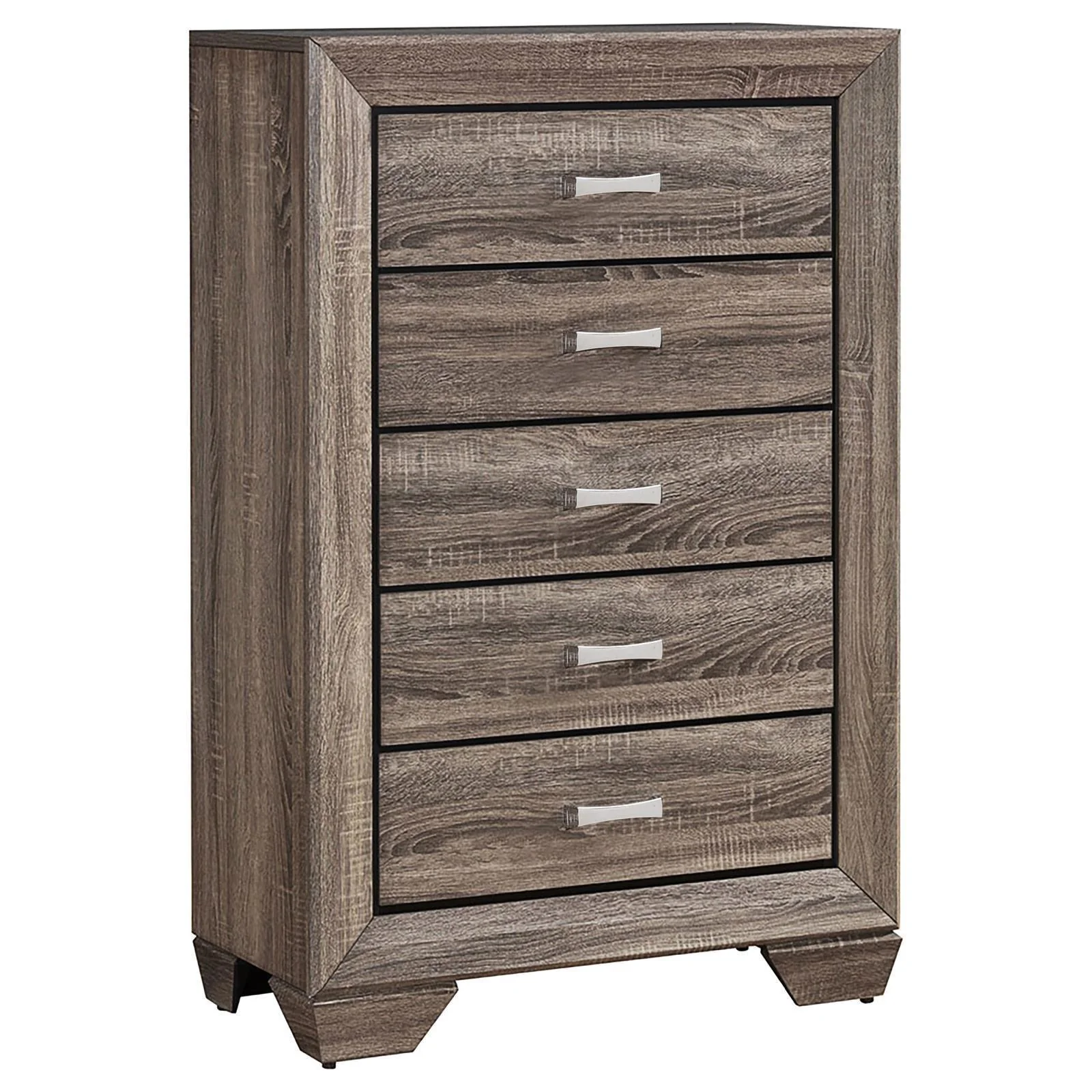 Kauffman 5 Drawer Chest Washed Taupe - Image 2
