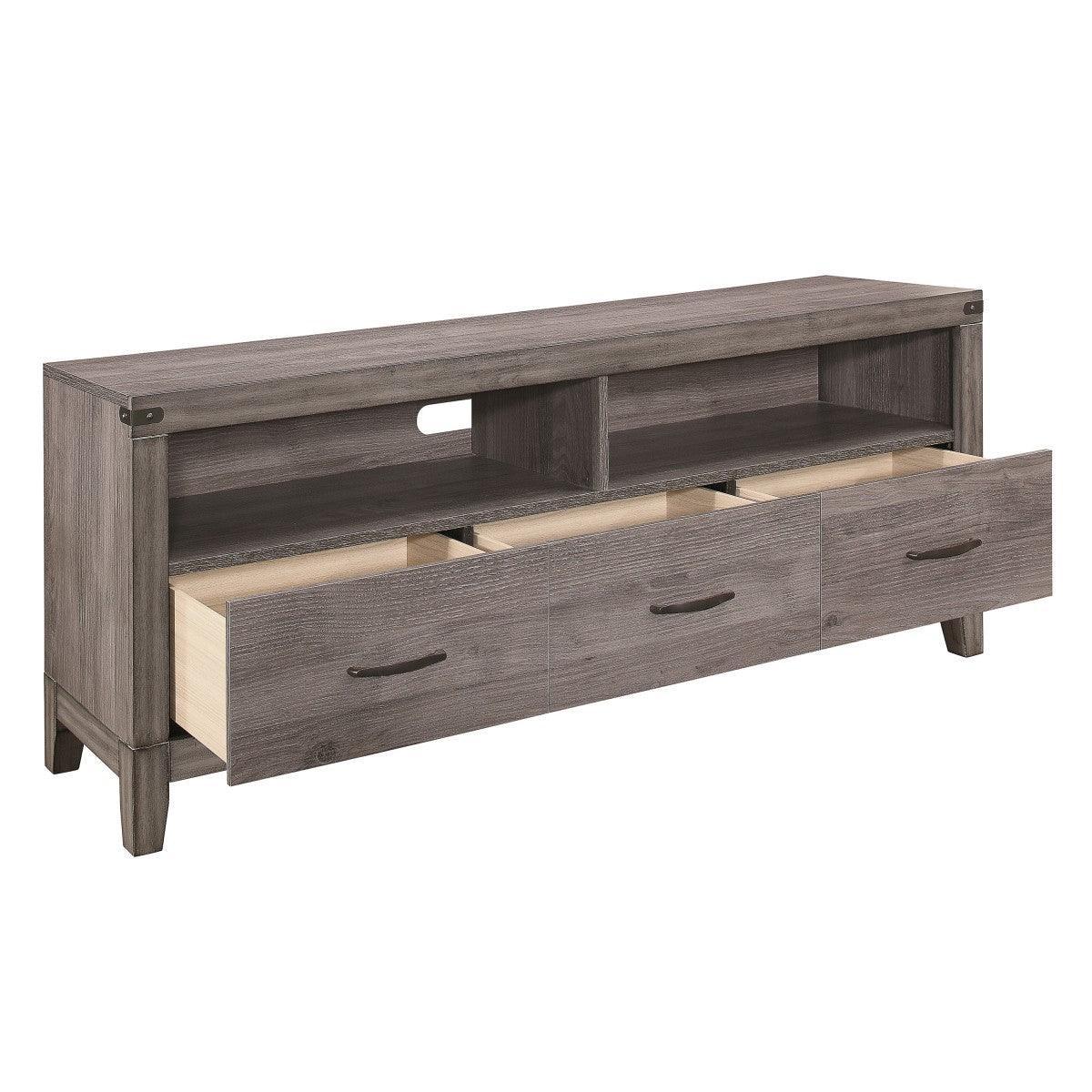 Woodrow Brown Gray Tv Console - Image 3