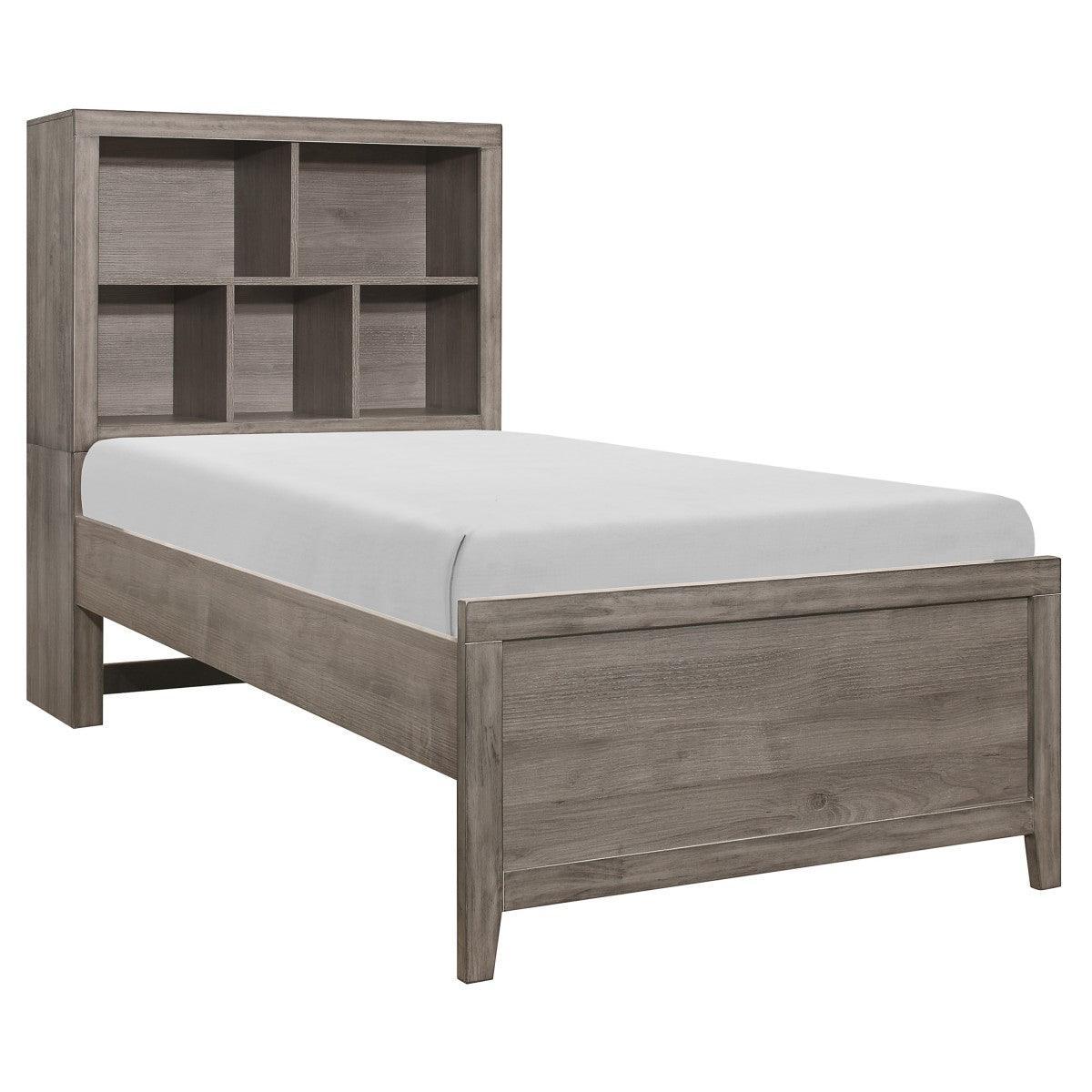 Woodrow Brown Gray Platform Twin Bed - Image 2