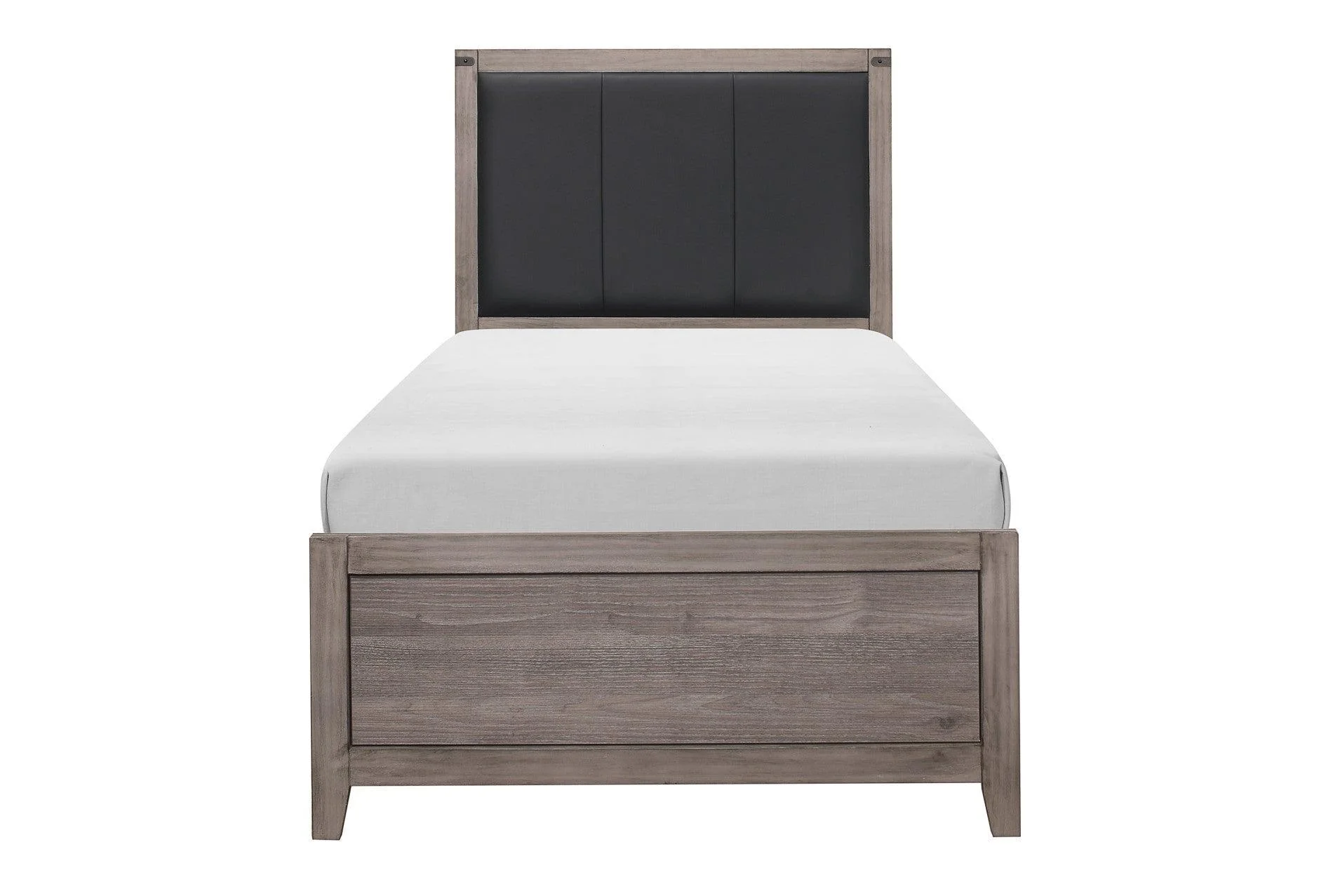 Woodrow Black Faux Leather Panel Bedroom Set - Image 3