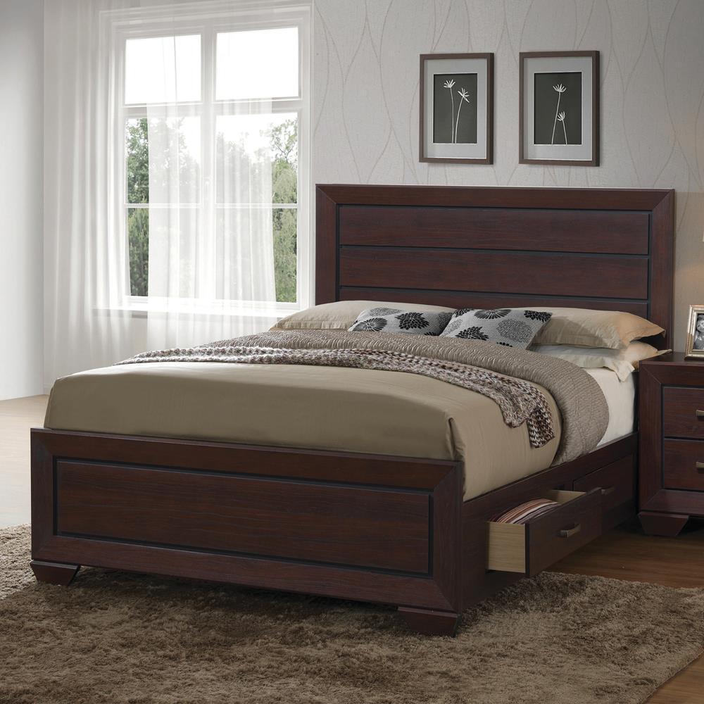 Kauffman Queen Storage Bed Dark Cocoa - Image 1