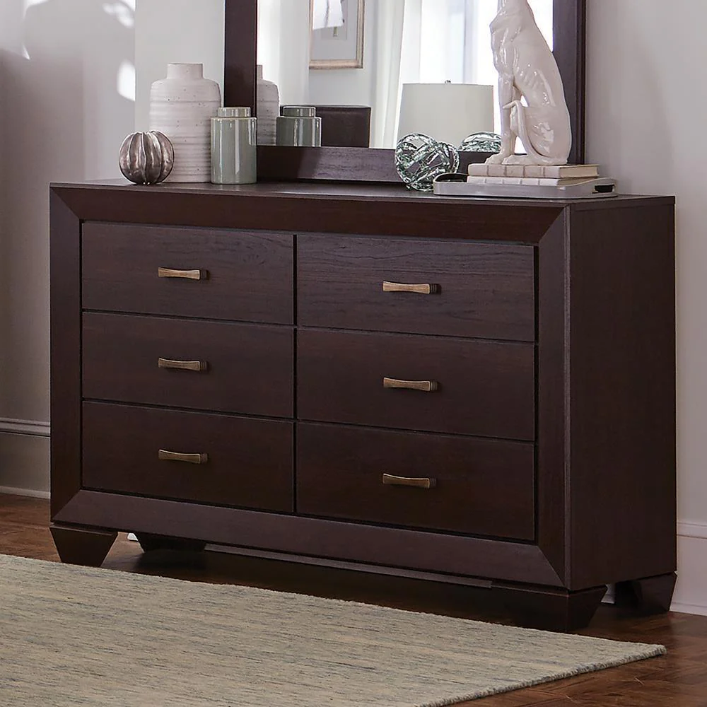 Kauffman 6 Drawer Dresser Dark Cocoa - Image 1