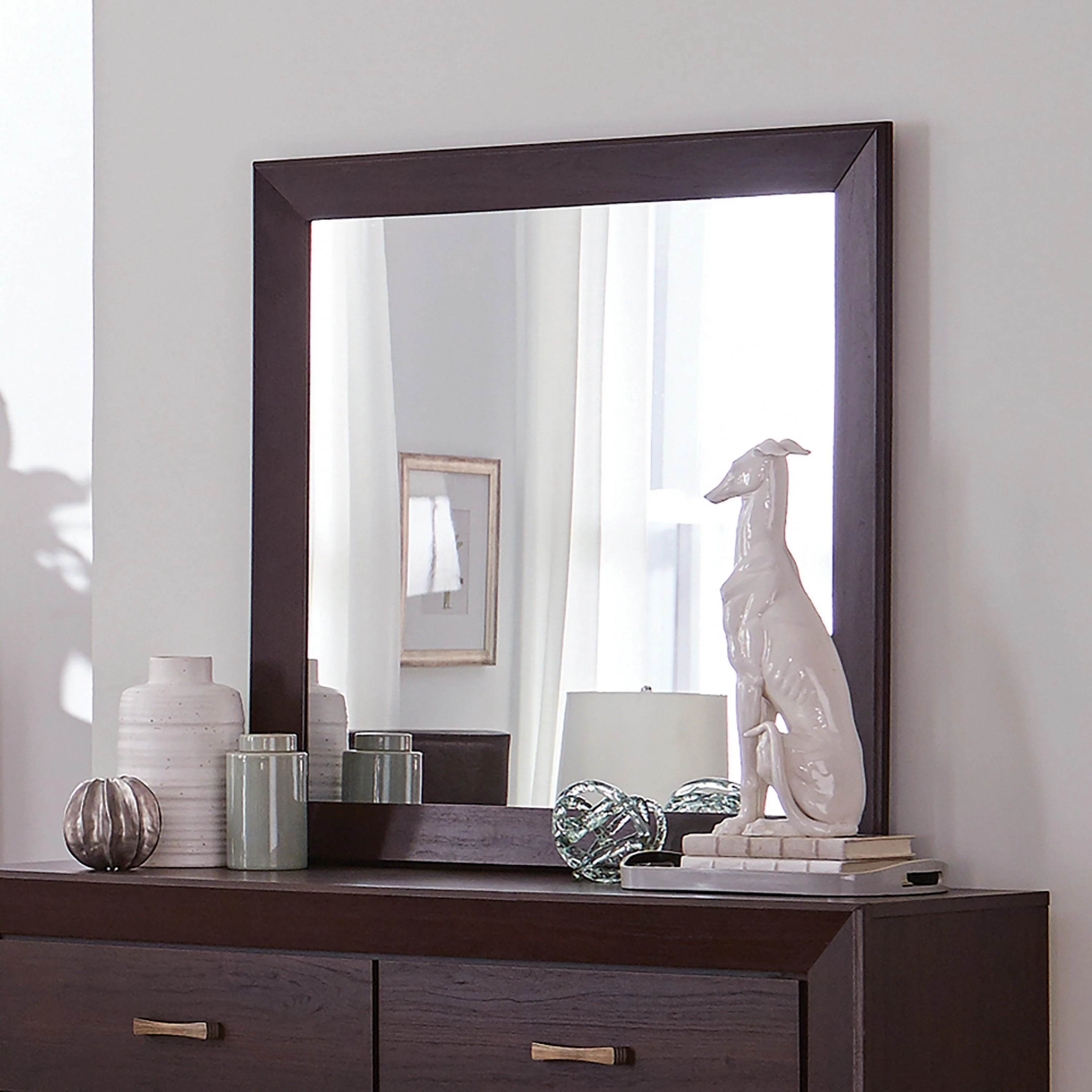 Kauffman Rectangular Mirror Dark Cocoa - Image 2