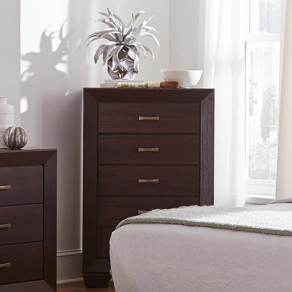 Kauffman 5 Drawer Chest Dark Cocoa - Image 1