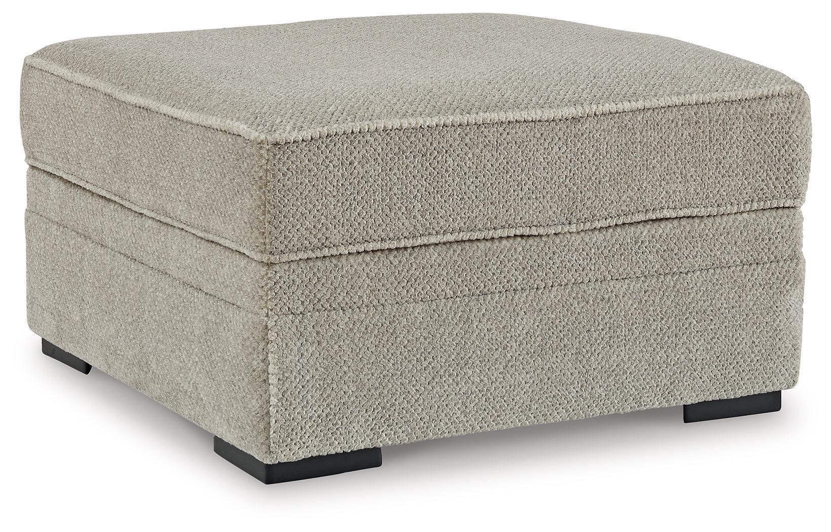 Calnita Sisal Velvet Ottoman With Storage - Image 2